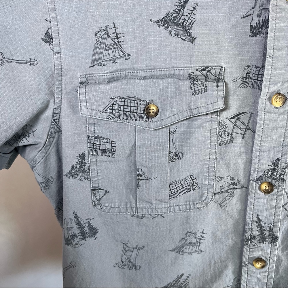 Pendleton Riley Ripstop Button-down Short Sleeve Shirt Blue Camping M Gorpcore - Picture 5 of 11